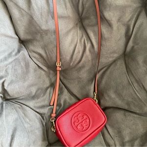 Tory Burch Red Perry Bombe mini cross body